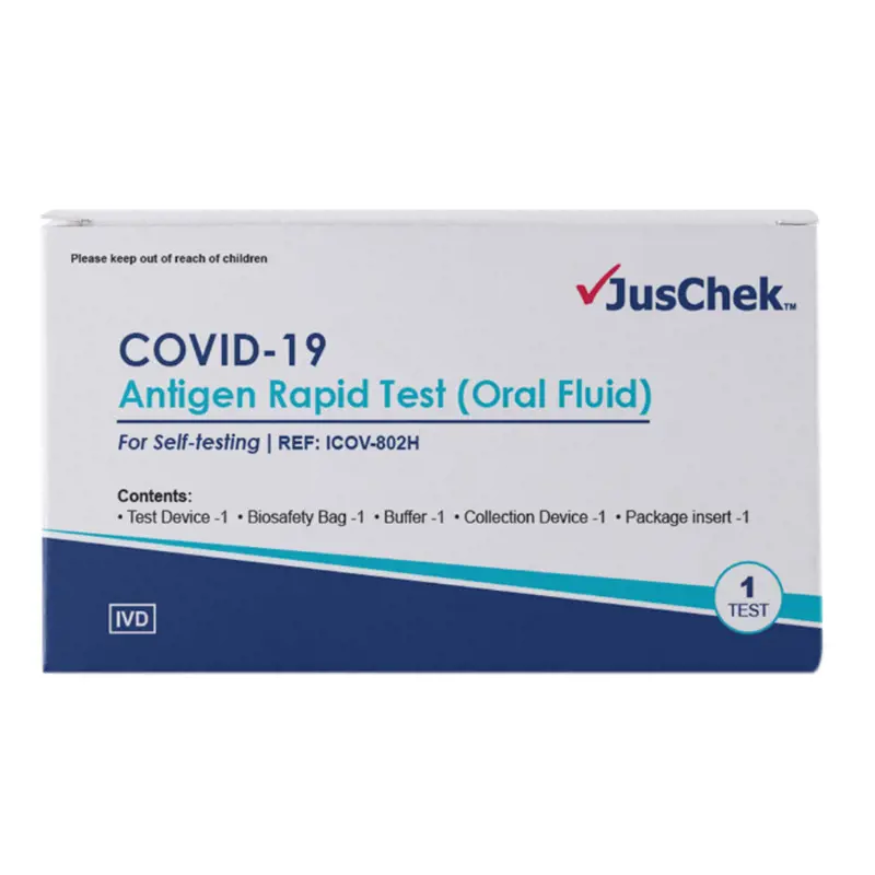 JusChek COVID-19 Rapid Antigen Test Oral Fluid 1 Pack