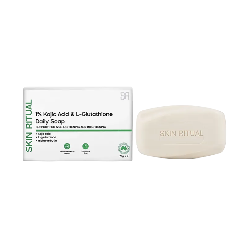 kojic acid glutathione daily syndet soap Skin Ritual Kojic Acid + L-Glutathione Daily Syndet Soap 2x 75g